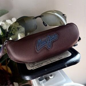 Vintage Maui Jim Lighthouse MP No Rim Polarized Brown Black Sunglasses Unisex